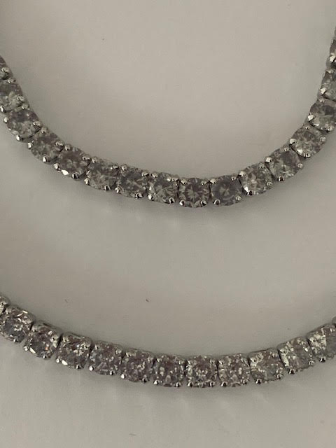 Beril 4mm zircon stone rhodium plated jewelery set