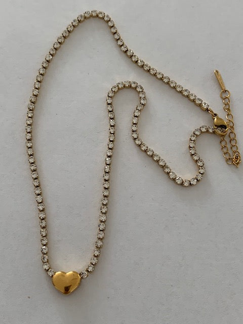 Sili heart gold plated Necklace