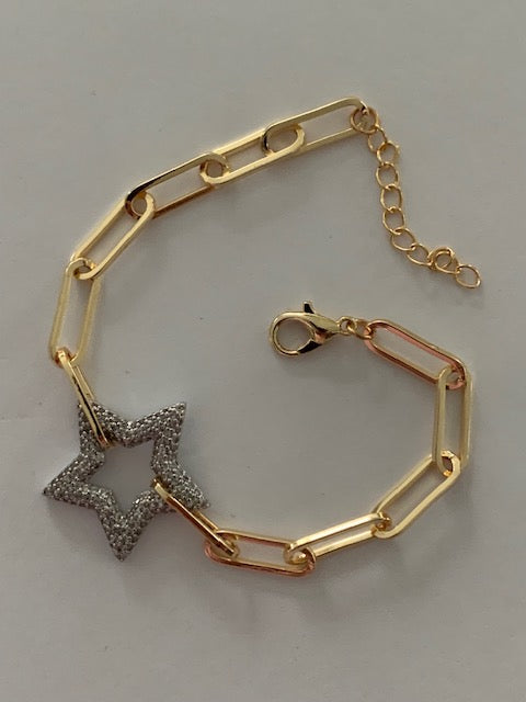 Tera star gold plated bracelet